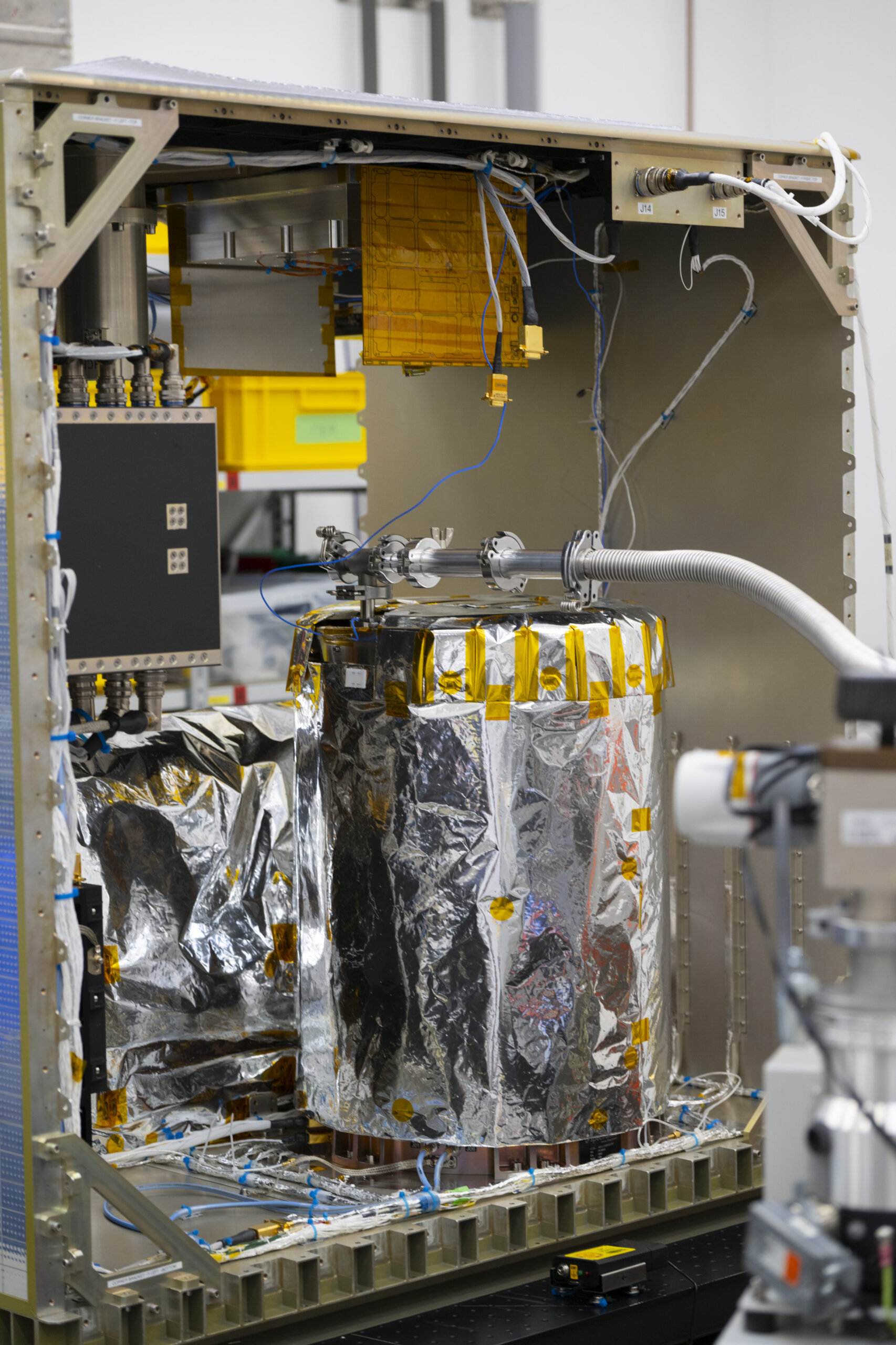 ACES in the cleanroom at Airbus in Friedrichshafen, Germany, in spring 2024. Credit: ESA-S. Corvaja
