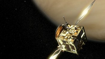 Artist's impression of Venus Express Credit: ESA (Image by AOES Medialab)